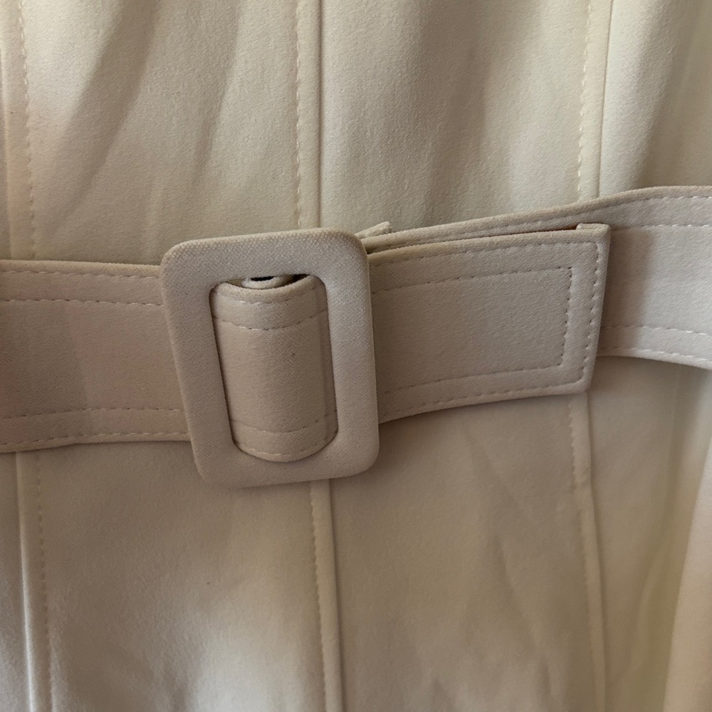 Calvin Klein white cap sleeve  Belted Midi Dress sz 4 NWT - Picture 3 of 7